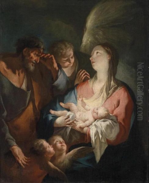 The Holy Family Oil Painting by Johann Ignatz Zimbal