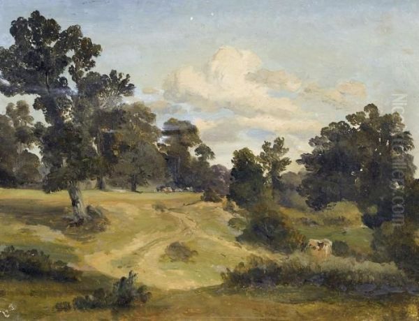 Sommerlandschaft Mit Feldweg Oil Painting by Maximilian August Zimmermann