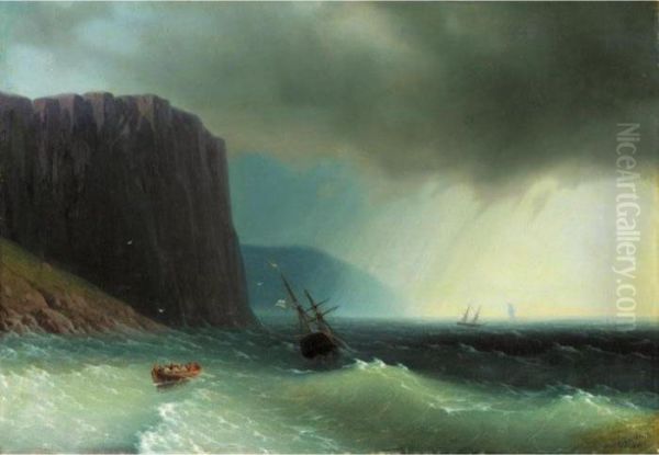 The Rescue Oil Painting by Ivan Konstantinovich Aivazovsky