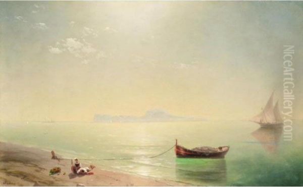 View Of Capri Oil Painting by Ivan Konstantinovich Aivazovsky