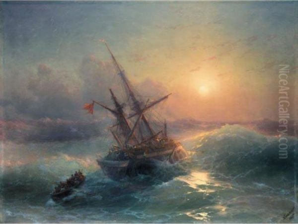 The Shipwreck Oil Painting by Ivan Konstantinovich Aivazovsky