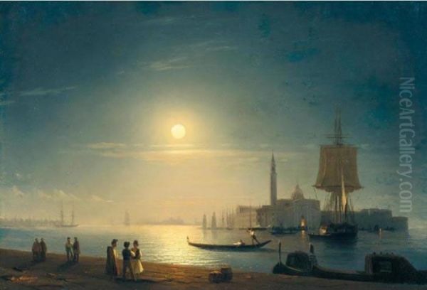 San Giorgio Maggiore, Venice Oil Painting by Ivan Konstantinovich Aivazovsky