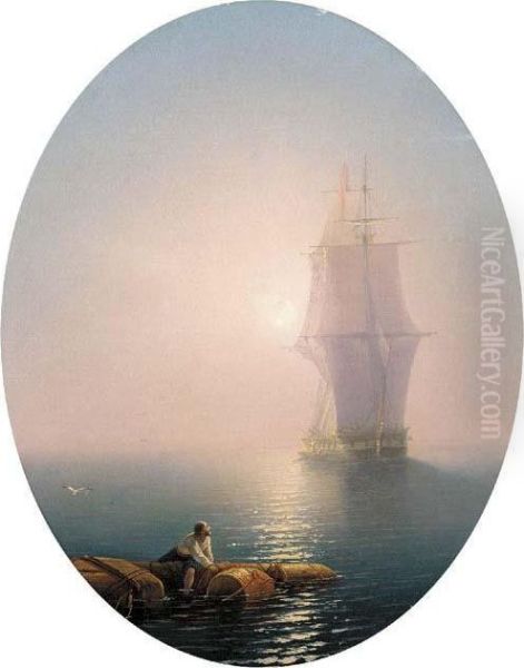 Salvation Oil Painting by Ivan Konstantinovich Aivazovsky