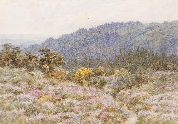 Tennyson's Woods At Blackdown, Near Haslemere, Surrey Oil Painting by Helen Mary Elizabeth Allingham