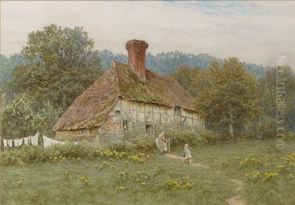 Cottage Near Blackdown, Sussex Oil Painting by Helen Mary Elizabeth Allingham