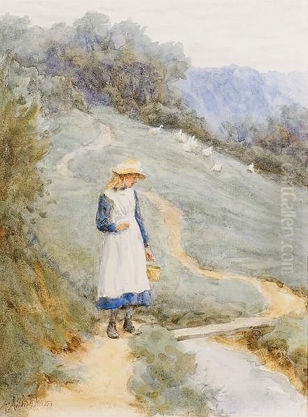 The Goose Girl Oil Painting by Helen Mary Elizabeth Allingham