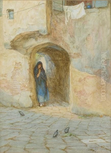 Campiello Delle Steope, Venice Oil Painting by Helen Mary Elizabeth Allingham