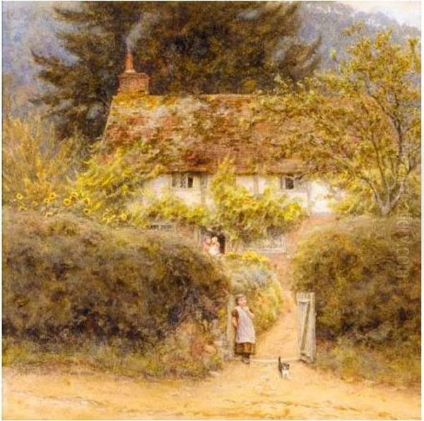 Cottage Atgrayswood Near Witley Oil Painting by Helen Mary Elizabeth Allingham