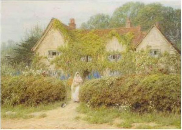 An Old House, Middlesex Oil Painting by Helen Mary Elizabeth Allingham