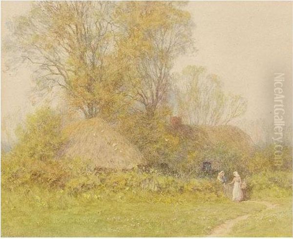 Spring Morning Oil Painting by Helen Mary Elizabeth Allingham