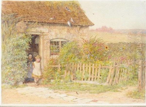 The Robin's Song Oil Painting by Helen Mary Elizabeth Allingham