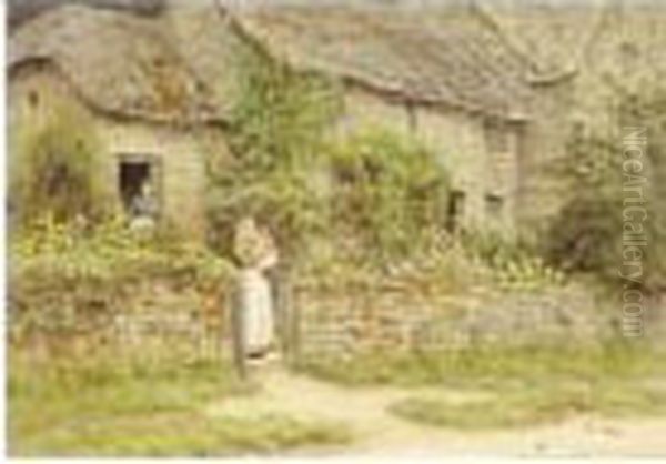 Whittington, Gloucestershire Oil Painting by Helen Mary Elizabeth Allingham