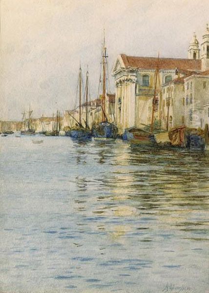 The Gesuati Church, On The Zattere, Venice, Italy Oil Painting by Helen Mary Elizabeth Allingham