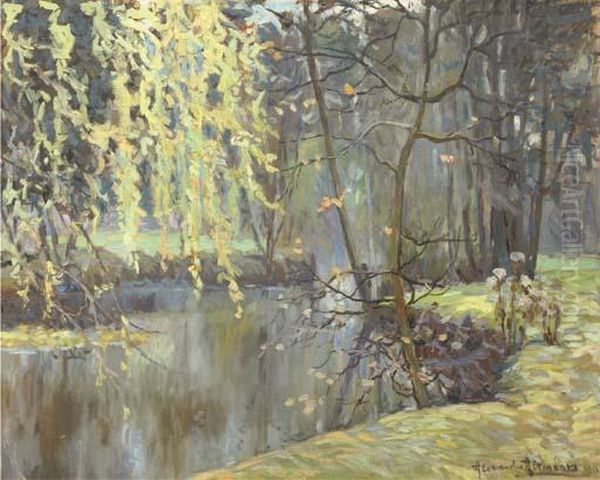 Le Loing, France Oil Painting by Alexander Altmann