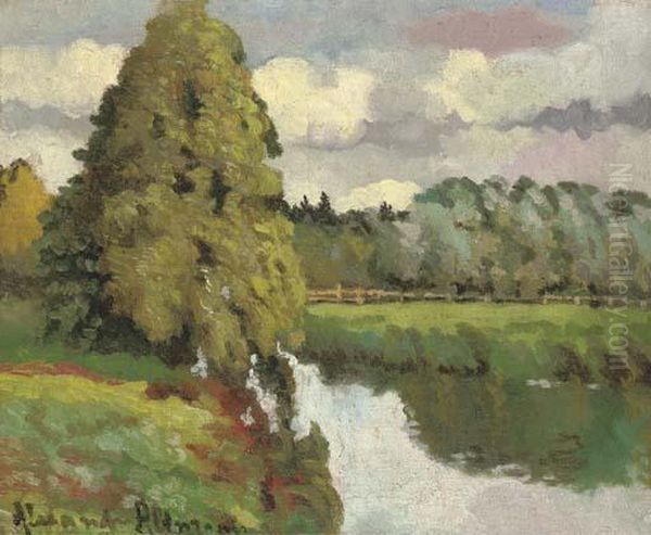 Au Bord De La Riviere Oil Painting by Alexander Altmann