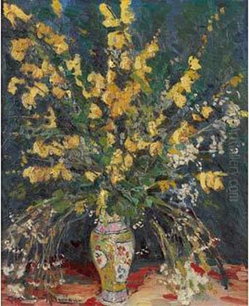 Nature Morte Au Bouquet De Fleurs Oil Painting by Alexander Altmann