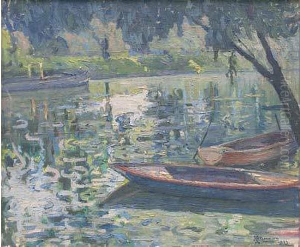 Lac Dans Un Parc Oil Painting by Alexander Altmann