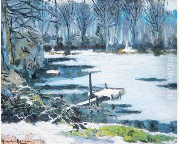 Paysage D'hiver Oil Painting by Alexander Altmann