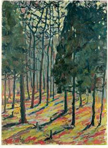 Sous-bois En Foret Oil Painting by Alexander Altmann