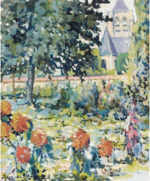 Garden In Bloom Oil Painting by Alexander Altmann