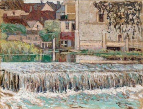 The Weir Oil Painting by Alexander Altmann