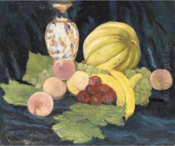 Still Life With Fruits Oil Painting by Alexander Altmann