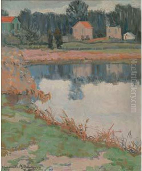  Maison Au Bord De L'eau  Oil Painting by Alexander Altmann