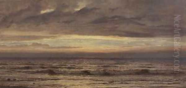 The Seashore Evening Oil Painting by Henry Moore