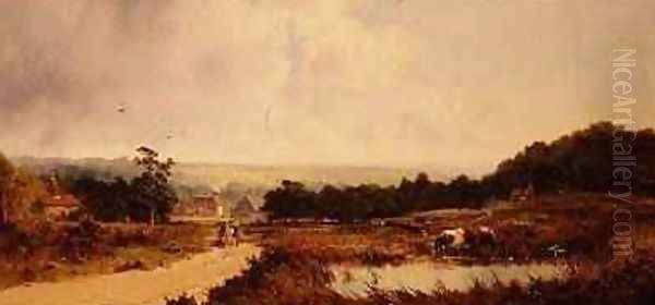 Pynford Near Surrey Oil Painting by Edmund John Niemann, Snr.