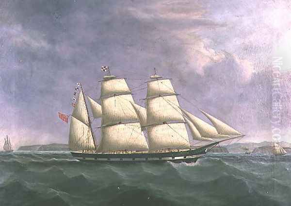 The Barque Norfolk off Cork Oil Painting by John Scott