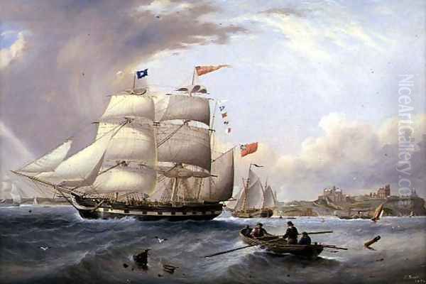 The Golden Spring off Tynemouth, 1854 Oil Painting by John Scott