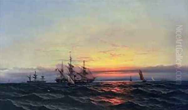 From Sail to Steam Oil Painting by James Hamilton