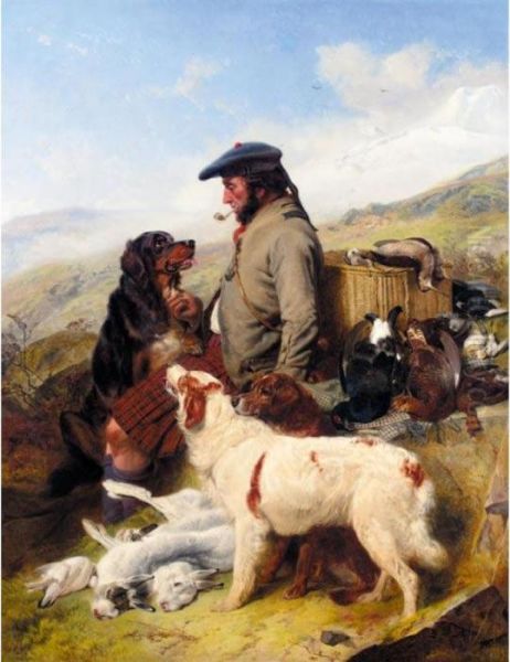 The Scotch Gamekeeper Oil Painting by Richard Ansdell