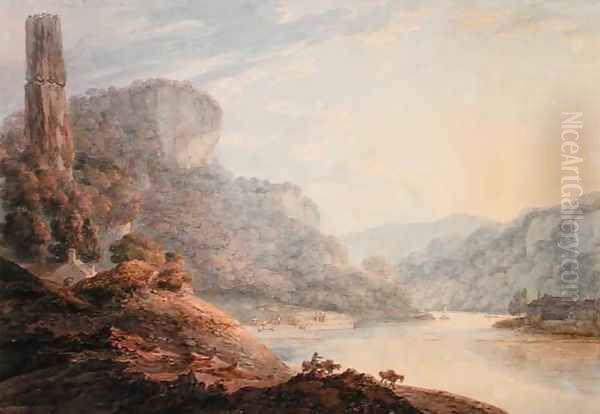 Symonds Yat on the Wye Oil Painting by Thomas Hearne