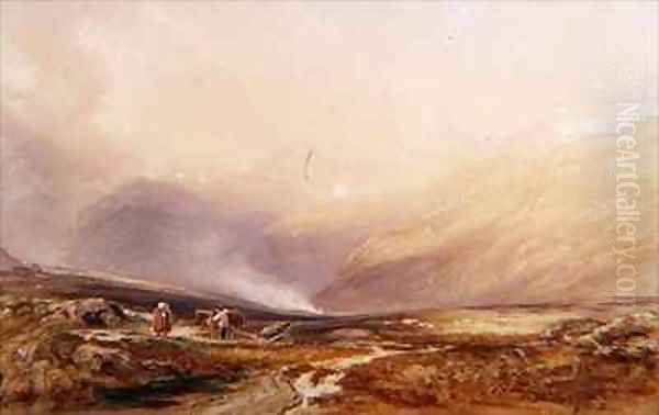 Snowdon Oil Painting by Anthony Vandyke Copley Fielding