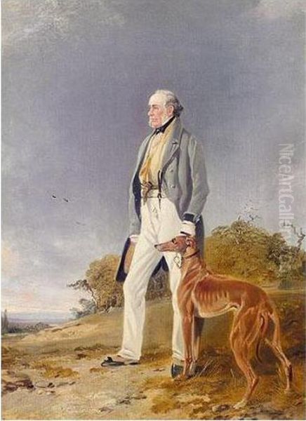 Mr Geddes And His Dog Glory Oil Painting by Richard Ansdell