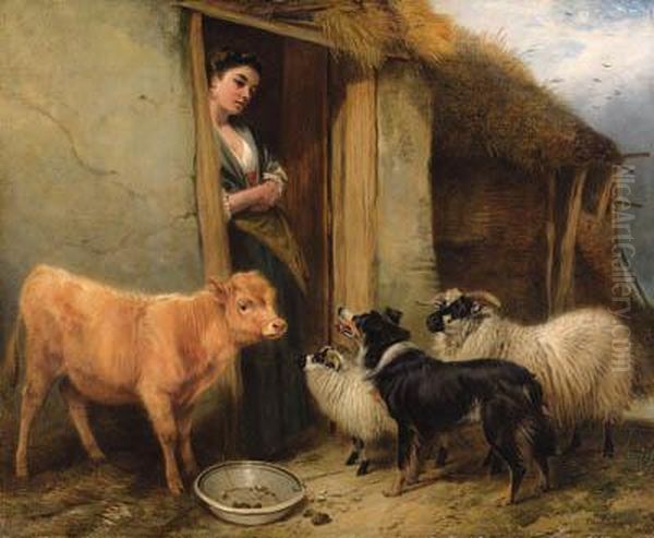 The Shepherd's Home Oil Painting by Richard Ansdell