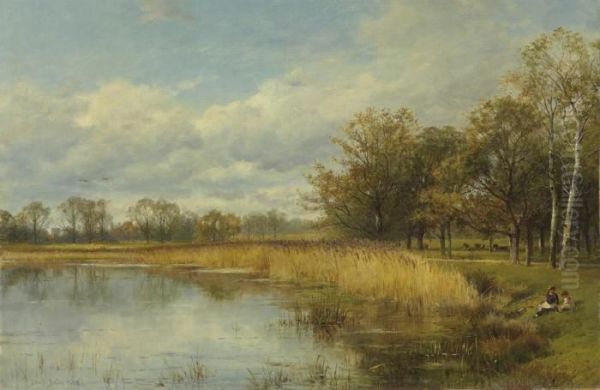 In Spetchley Park, Near Worcester Oil Painting by David Bates