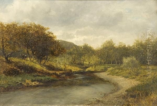 Near Brecon On The Usk by David Bates