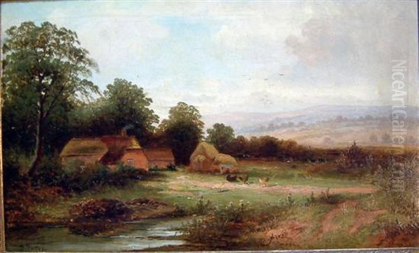 Cumbers Farm, Warwickshire Oil Painting by David Bates