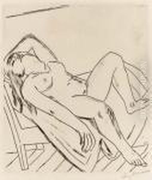 Reclining Figure by Max Beckmann