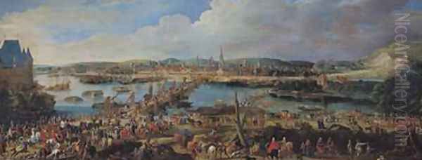 View of Rouen from Saint-Sever 1715-20 Oil Painting by Pierre-Denis Martin