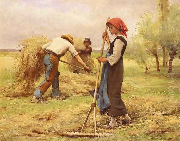 La Recolte Des Foins (The Harvesting of the Hay) Oil Painting by Julien Dupre