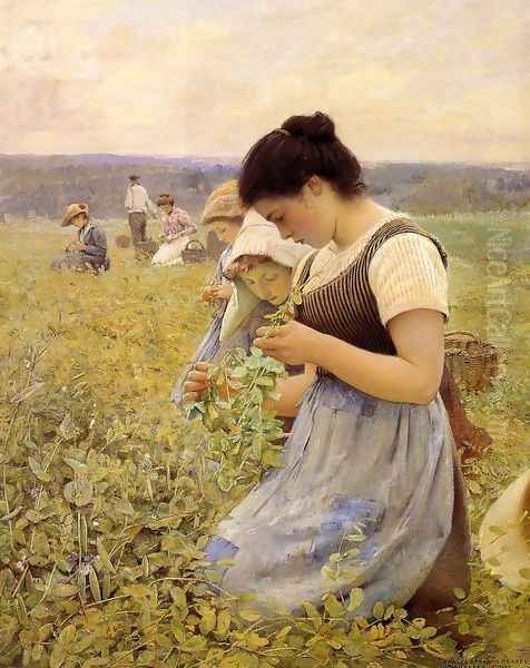 Women in the Fields Oil Painting by Charles Sprague Pearce