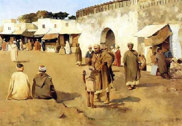 Moroccan Market 2 Oil Painting by Theo van Rysselberghe