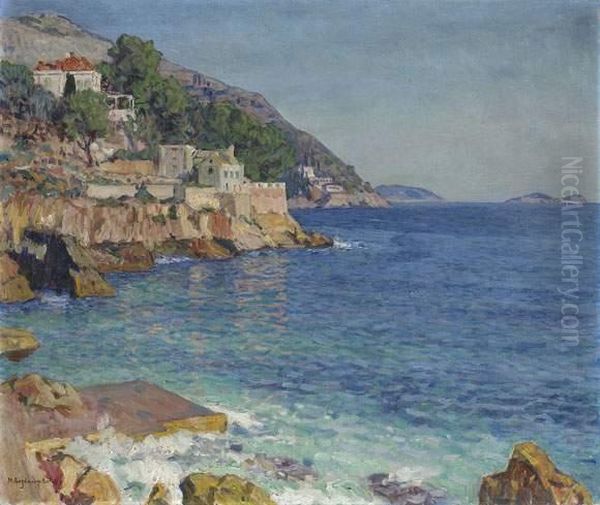 Southern Seascape Oil Painting by Nikolai Petrovich Bogdanov-Belsky