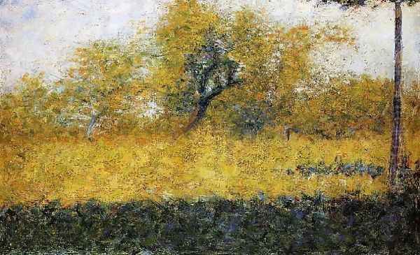 Edge Of Wood Springtime Oil Painting by Georges Seurat