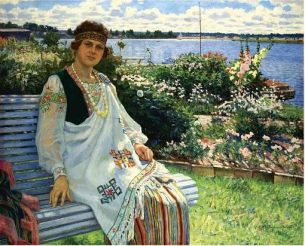 Spring Oil Painting by Nikolai Petrovich Bogdanov-Belsky