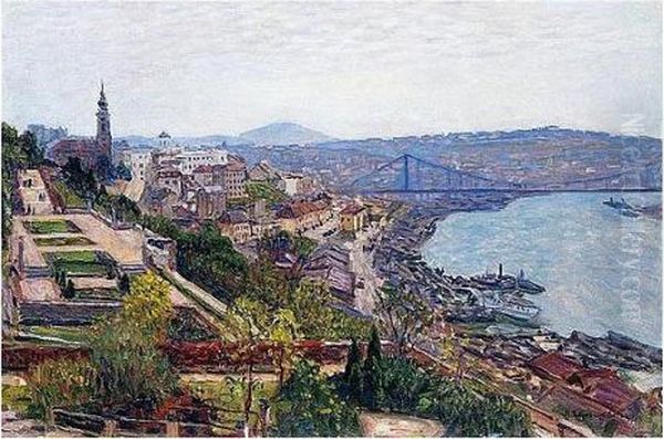 View Of Belgrade Oil Painting by Nikolai Petrovich Bogdanov-Belsky