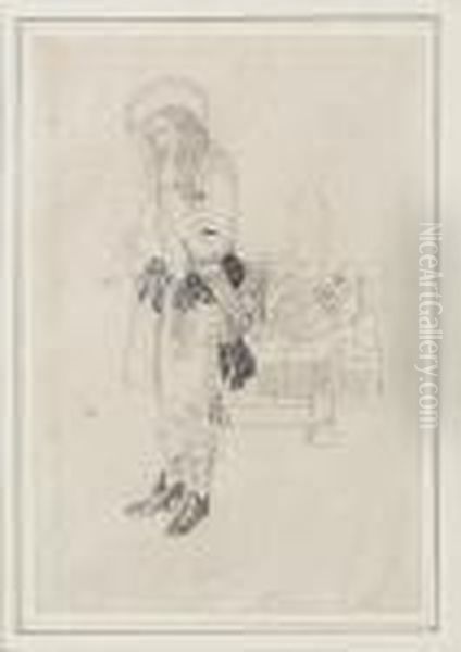 A Gentleman In Dutch Seventeenth Century Costume Oil Painting by Richard Parkes Bonington